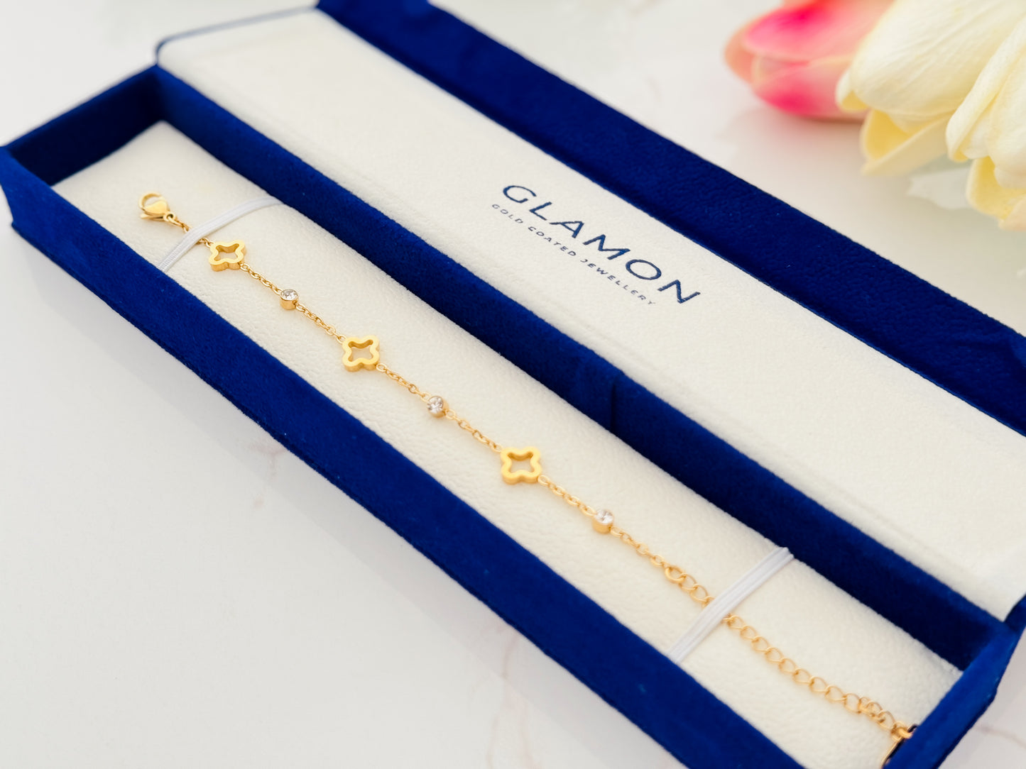 Golden Clover Bracelet - Luxury Gold Coated High Quality Waterproof Bracelet For Girls