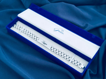 Glamon Customized Name Bracelet For Men - SILVER