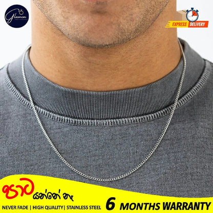 2mm Stainless Steel Cuban Link Chain Necklace for Men and Women High Quality Silver/Gold chain for men necklace