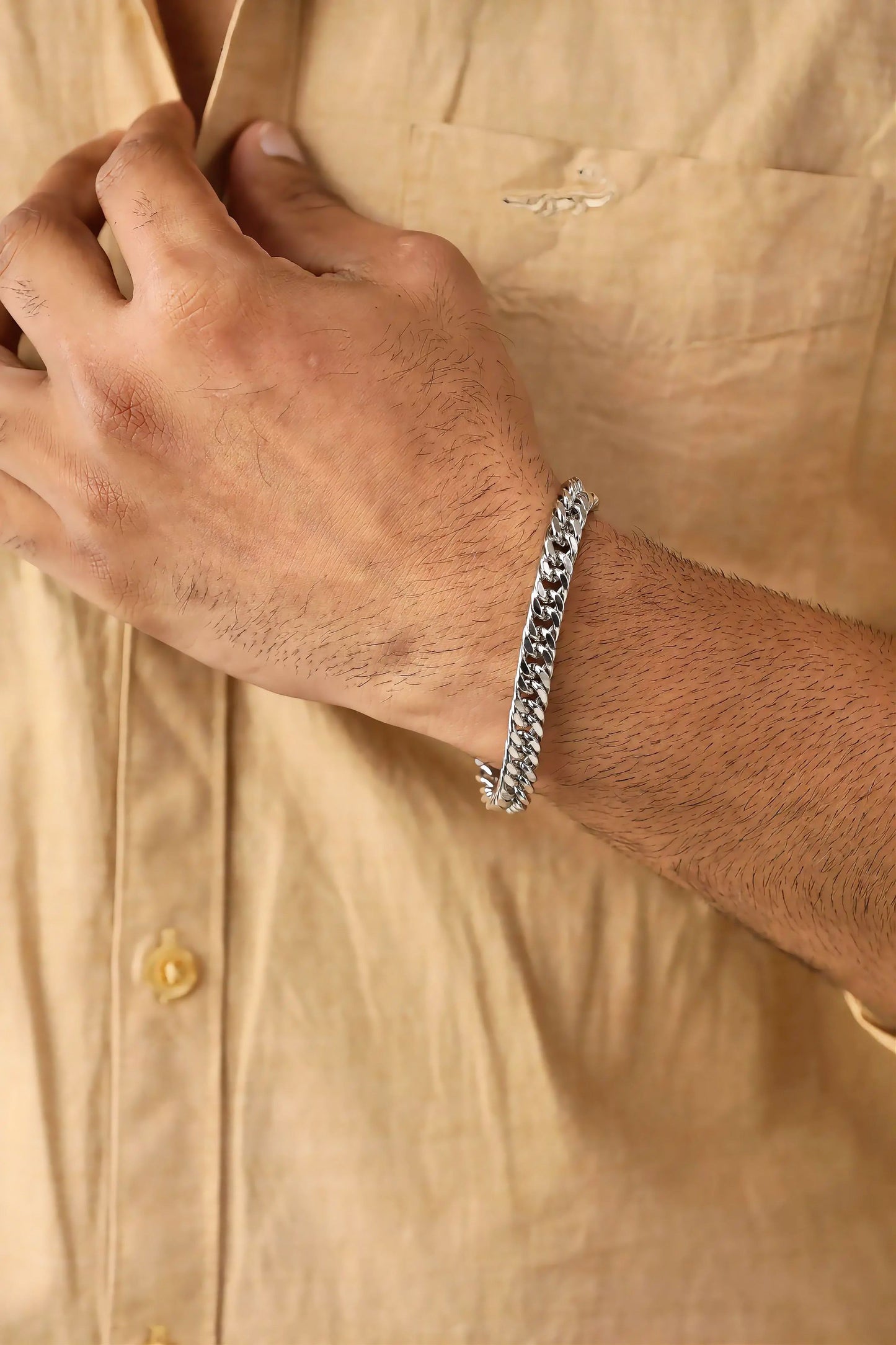 Glamon Luxury 8mm Cuban Link Bracelet for Men | Premium 316L Stainless Steel | Waterproof Mens Bracelet Gift