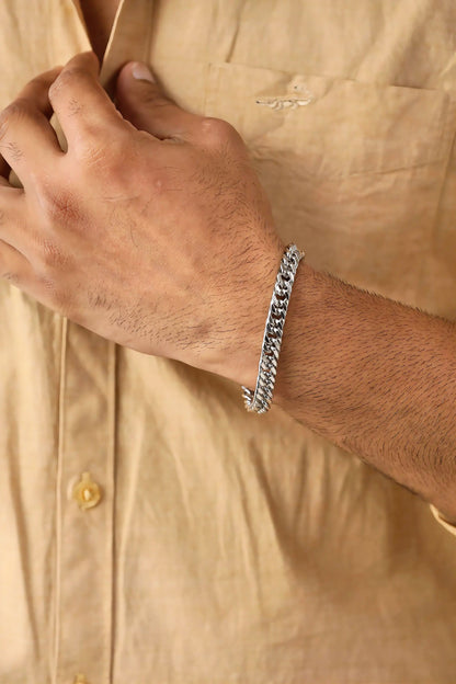 Glamon Luxury 8mm Cuban Link Bracelet for Men | Premium 316L Stainless Steel | Waterproof Mens Bracelet Gift