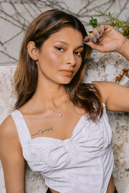 Glamon Luna Drop Necklace – 925 Pure Silver