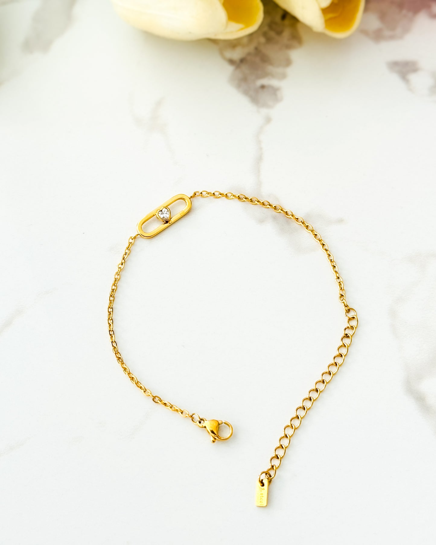 Glamon Eternal Loop Heart Bracelet | Luxury Gold Coated Waterproof Bracelet for Girls & Women