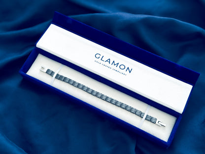 Glamon Shadow Link Ceramic Bracelet – Luxury Black Men’s Bracelet, Minimal Modern Jewelry Gift for Him