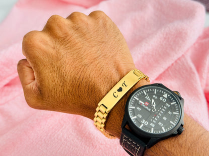 Glamon Name Bracelet For Men -GOLD