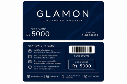 Glamon Gift Card Rs. 5000 | Premium Jewellery Gift Voucher Sri Lanka