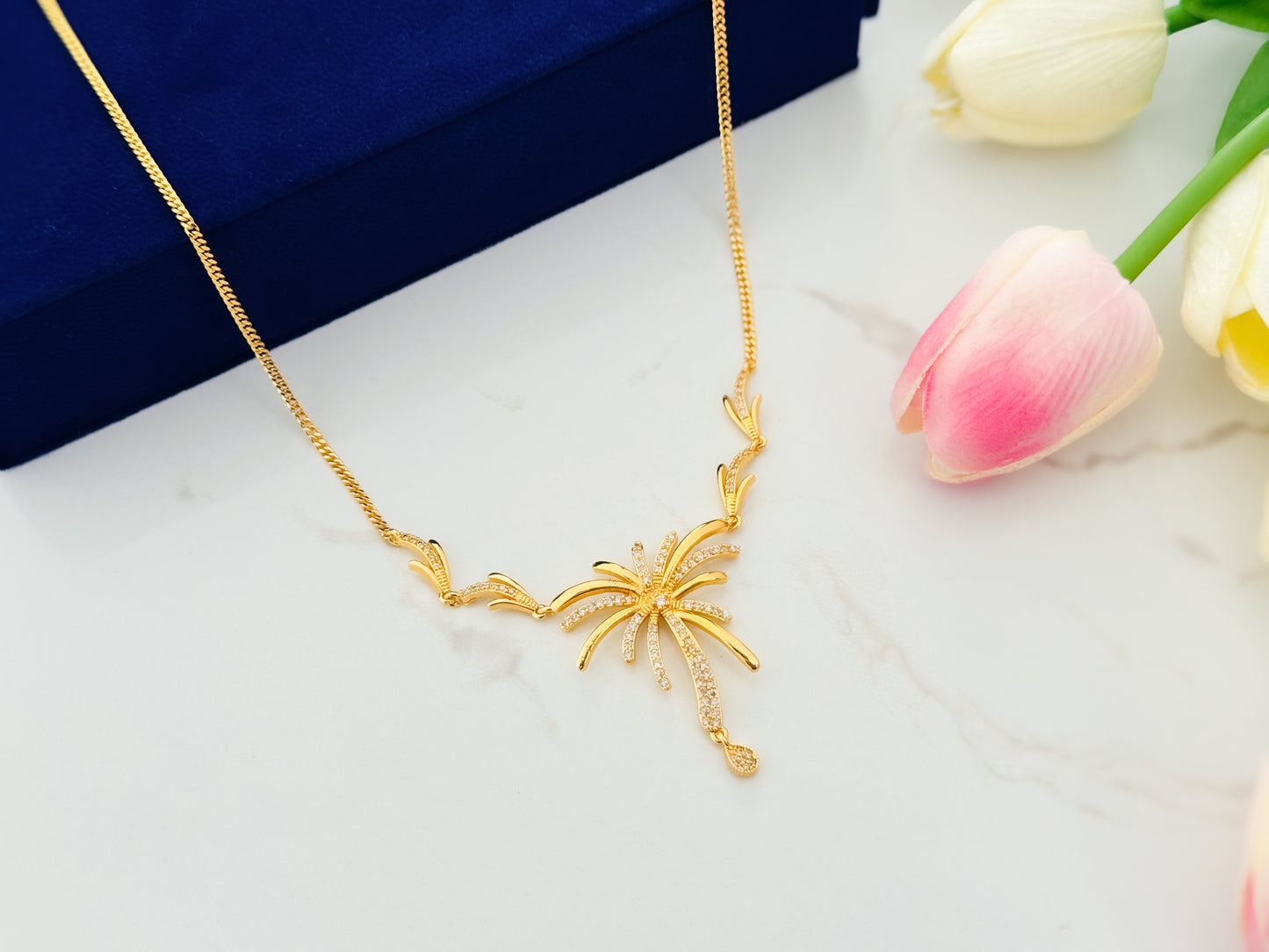 Glamon Wedding Necklace – Luxury Gold Plated Bridal Necklace for Women | Elegant Bridal Jewelry Sri Lanka