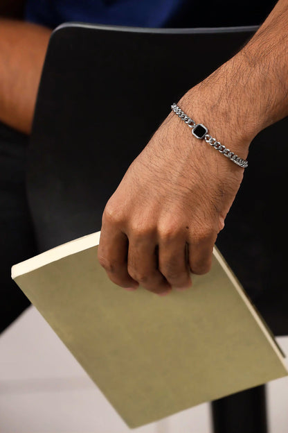 King's Cut Bracelet For Men - SILVER Never Fade High Quality
