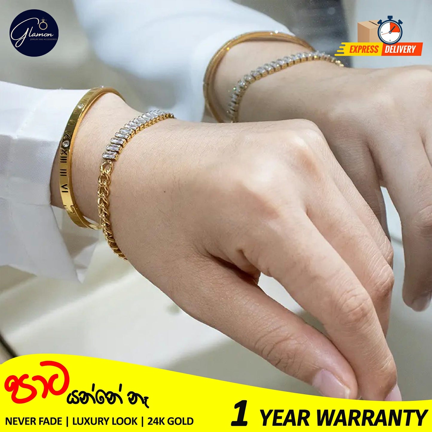 Luxury Roman Numerals Bracelet For Girls High Quality Elegant Bangle For Women Gold Jewellery Stainless Steel Cartier Bangles For Girls Wedding Beslet For Girls CZ Rhinestone Bracelets & Bangles For Women Gifts For Girlfriend