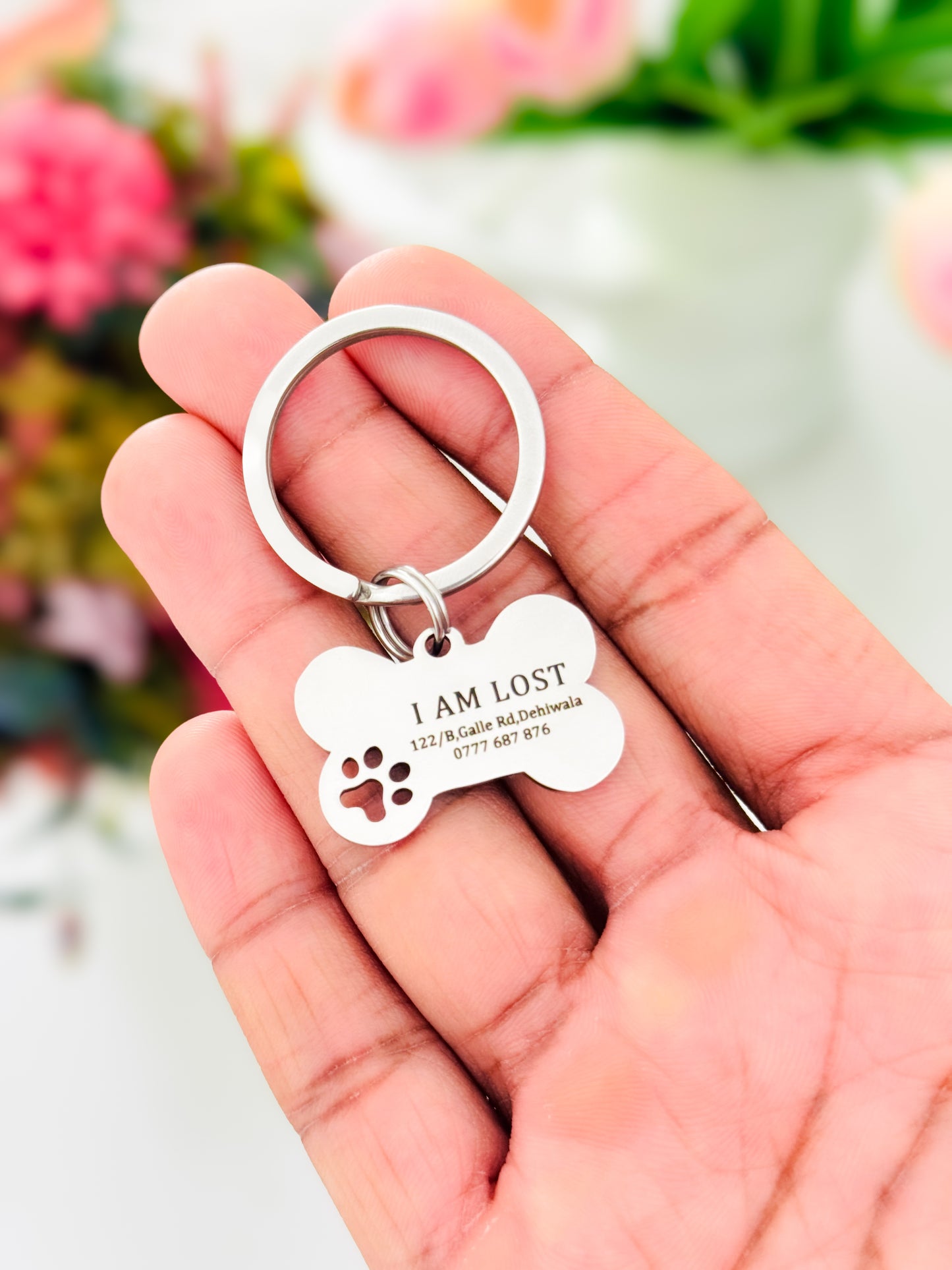 Customized Pet Name Tag Stainless Steel Waterproof – Personalized Dog & Cat ID Tag Engraved