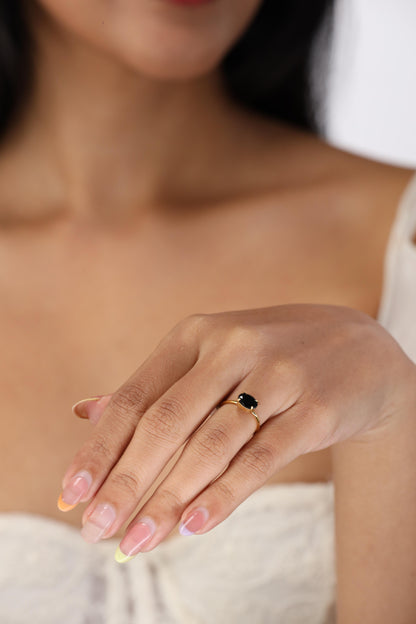 Glamon Elara Adjustable Ring – Gold Coated Luxury Ring for Women Sri Lanka