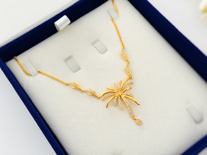 Glamon Wedding Necklace – Luxury Gold Plated Bridal Necklace for Women | Elegant Bridal Jewelry Sri Lanka