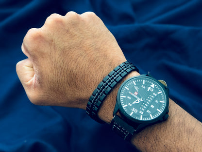 Glamon Titan Weave Bracelet - BLACK