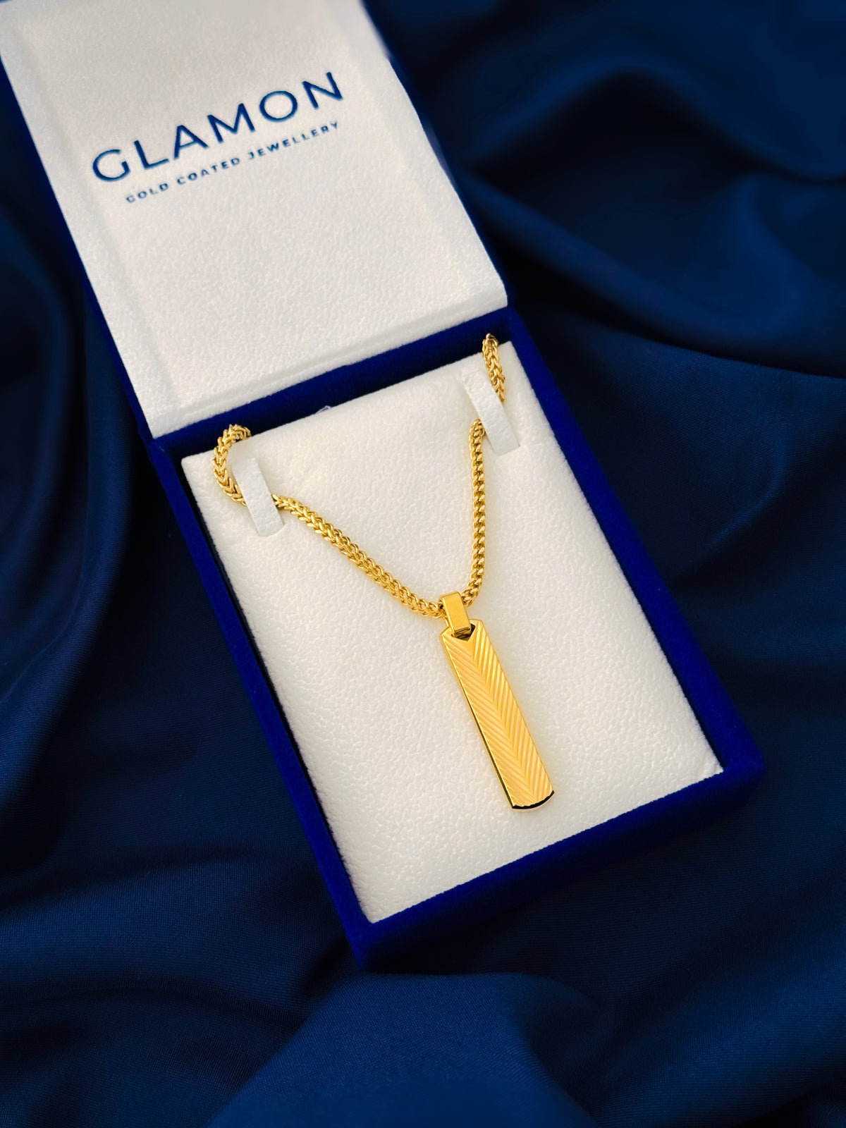 Glamon Prime Edge Necklace – Gold Coated Men’s Necklace | Waterproof Stainless Steel