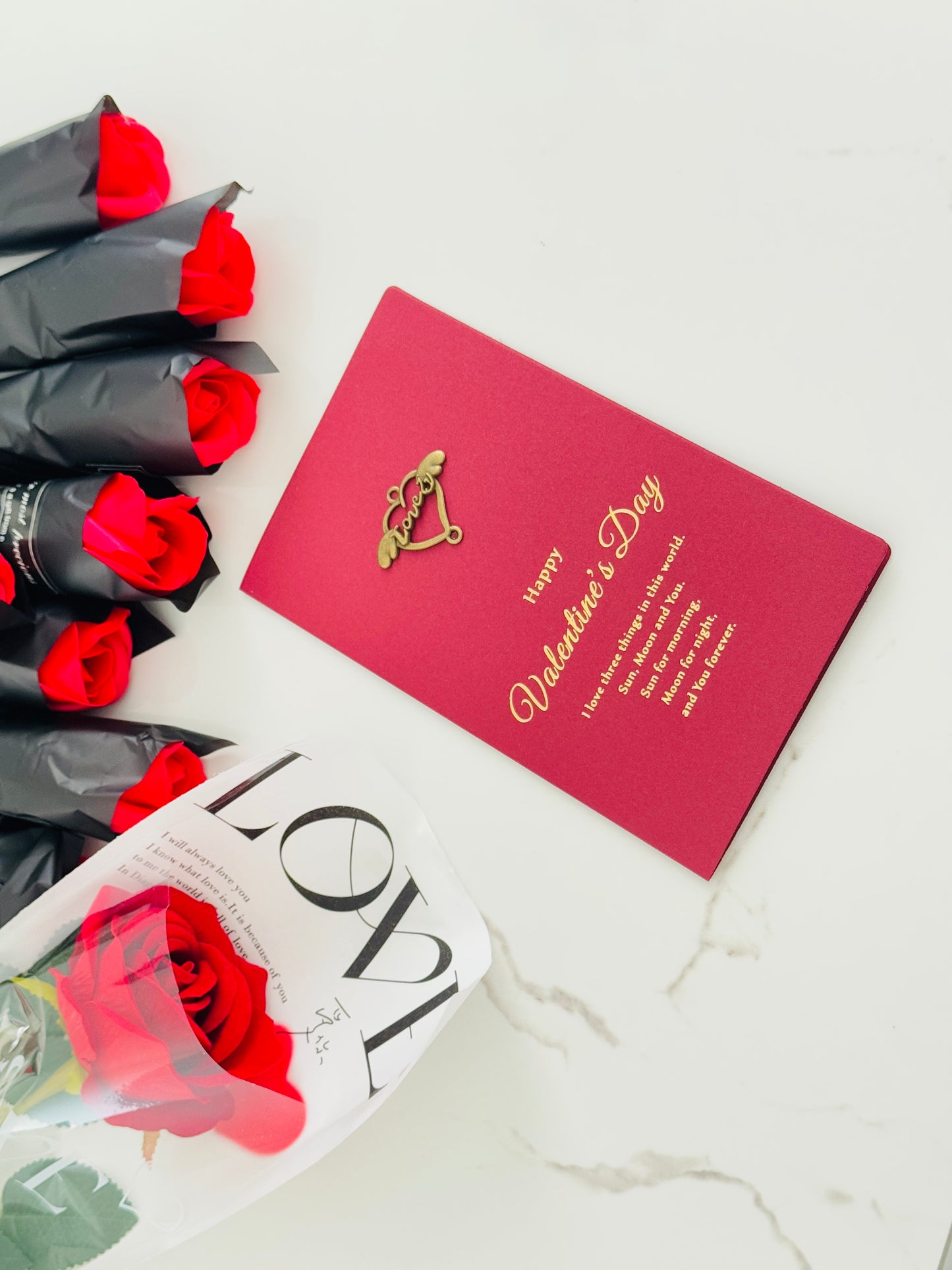 Gift cards and Red Roses