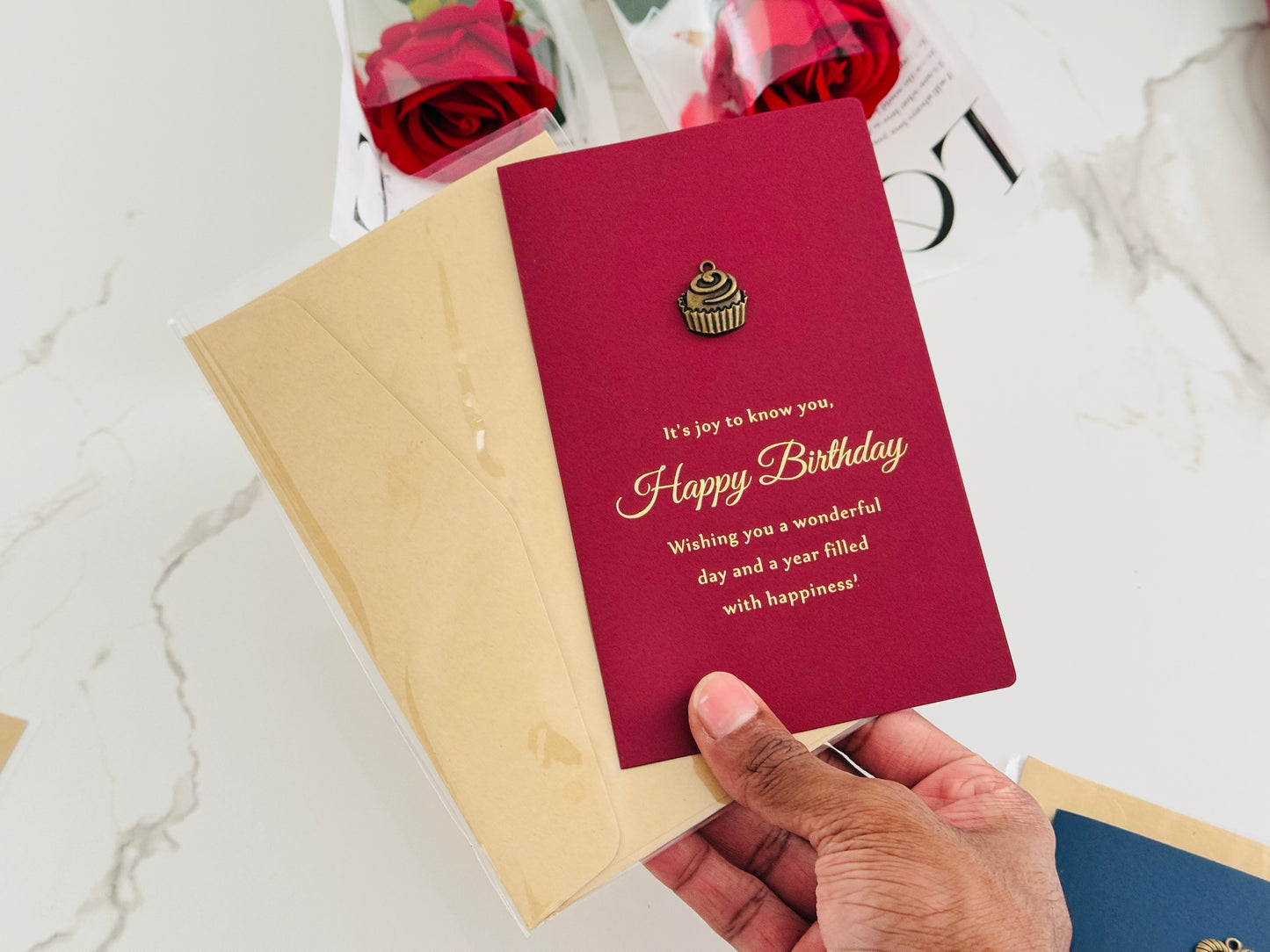 Gift cards and Red Roses