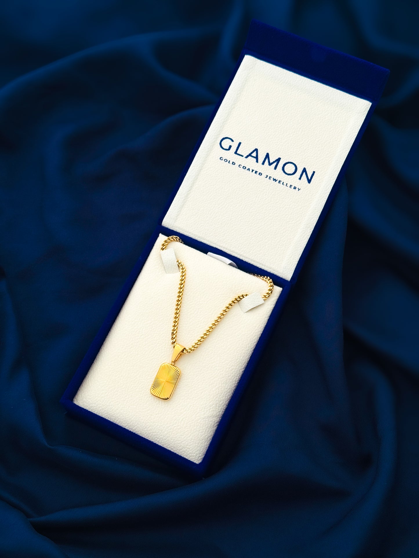 Glamon Solaris Necklace – Premium Gold Coated Pendant with 3mm Franco Chain for Men | Waterproof Stainless Steel