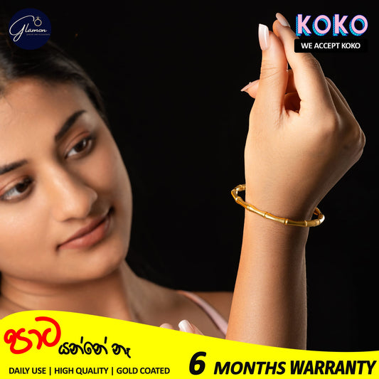 Glamon Bamboo bliss bangle Gold Coated High Quality Bracelet Bangle For Women