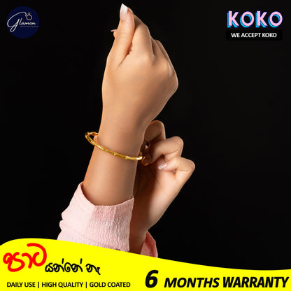 Glamon Bamboo bliss bangle Gold Coated High Quality Bracelet Bangle For Women