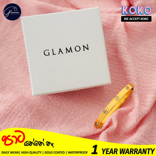 Glamon Luxury Gold Coated Cartier Love Bangle High Quality Bracelet For Women