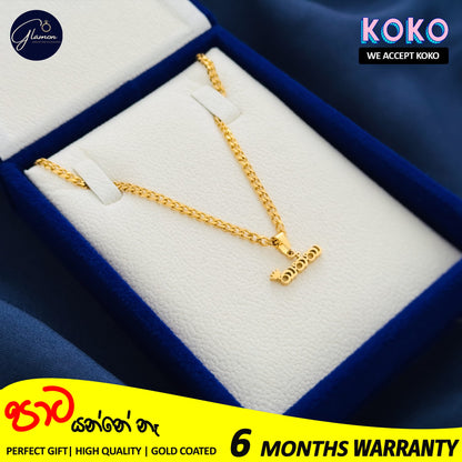 Glamon " Thaththa " Necklace Father's Day Gift Gold Coated Pendant Necklace For Men