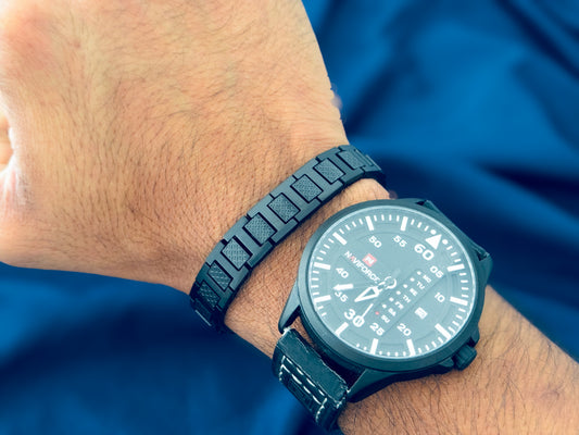 Glamon Monarch Link Bracelet – Black Edition | Luxury 316L Stainless Steel Waterproof Men’s Bracelet | 10mm Adjustable 21cm | 6-Month Warranty | Sri Lanka Exclusive
