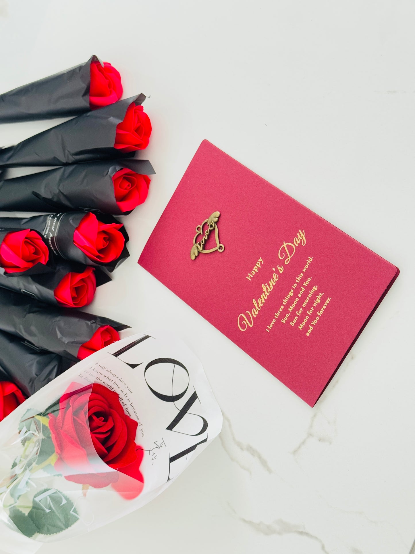 Gift cards and Red Roses