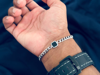 King's Cut Bracelet For Men - SILVER Never Fade High Quality