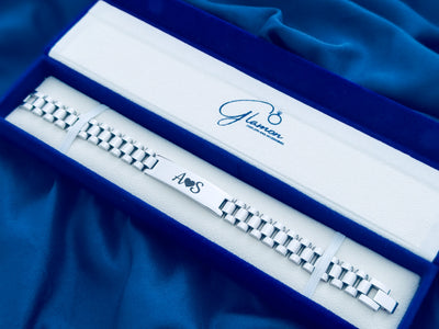 Glamon Customized Name Bracelet For Men - SILVER