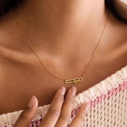 Glamon Forever Love Necklace for Women Luxury Gold Coated Crystal Pendant | High Quality Jewelry Gift for Her