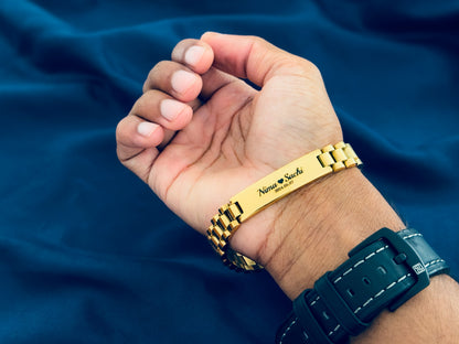 Glamon Name Bracelet For Men -GOLD