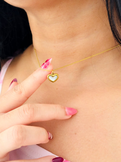 White Shell Necklace For Girls - Gold Coated High Quality Waterproof Pendant Necklace Gift For Her