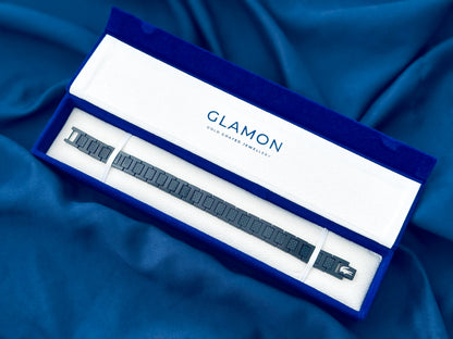 Glamon Monarch Link Bracelet – Black Edition | Luxury 316L Stainless Steel Waterproof Men’s Bracelet | 10mm Adjustable 21cm | 6-Month Warranty | Sri Lanka Exclusive