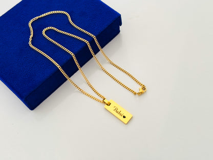 Personalized name engraved necklace Gift for Her