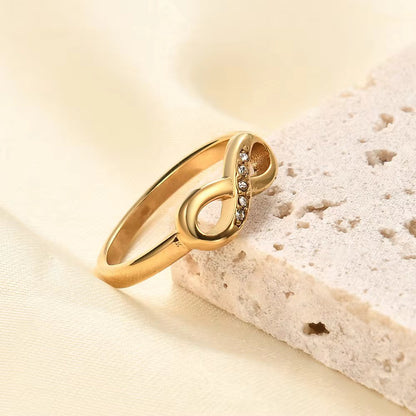 Glamon Infinity Ring for Women | High Quality Gold-Coated Waterproof Ring