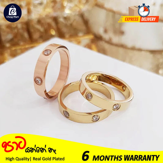 Luxury Stainless Steel Cubic Zirconia Love Friendship Rings For Girls