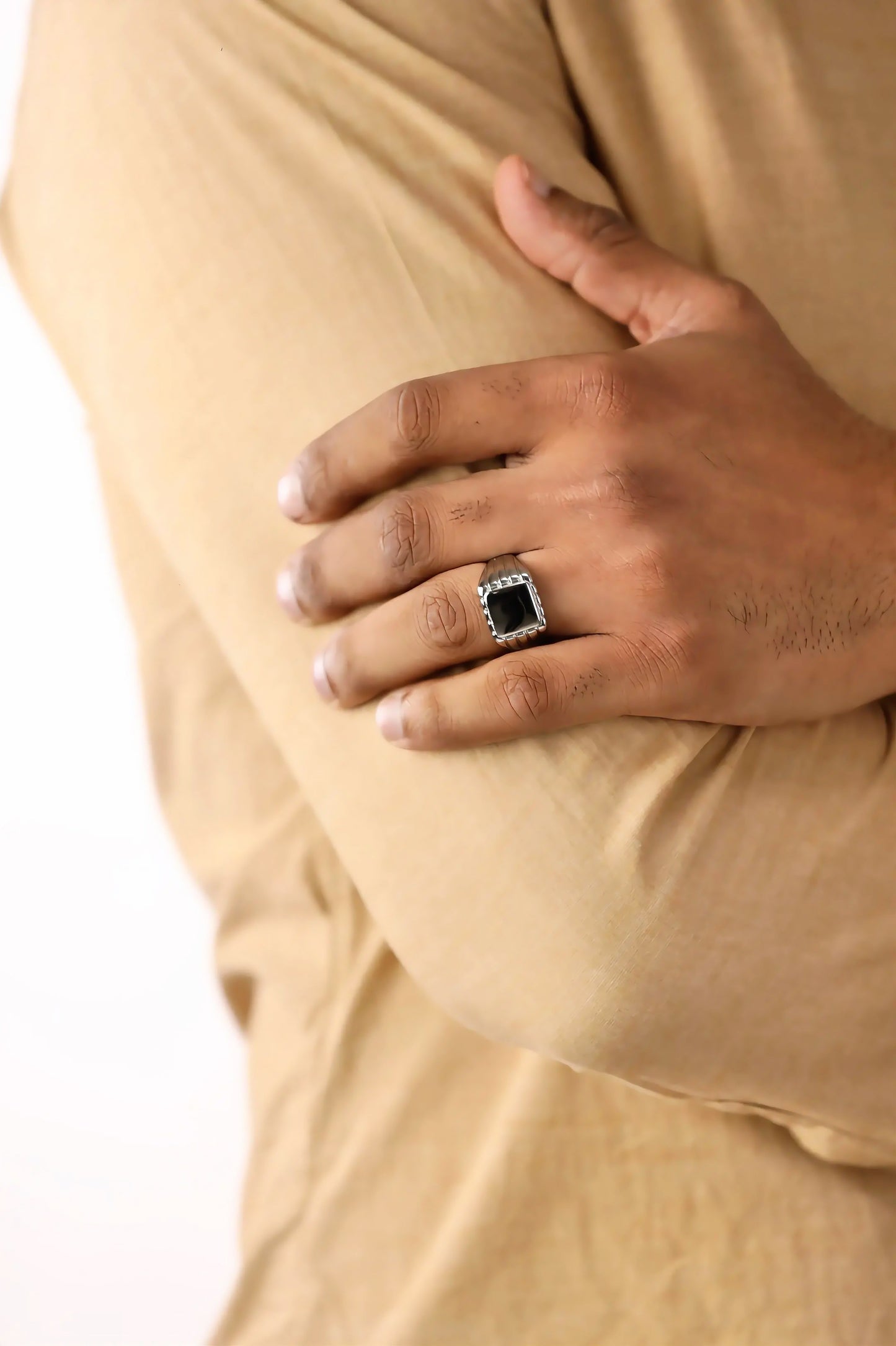 Glamon Reflect Ring – Luxury Silver Ring for Men High Quality 316L Stainless Steel Waterproof Mens Rings