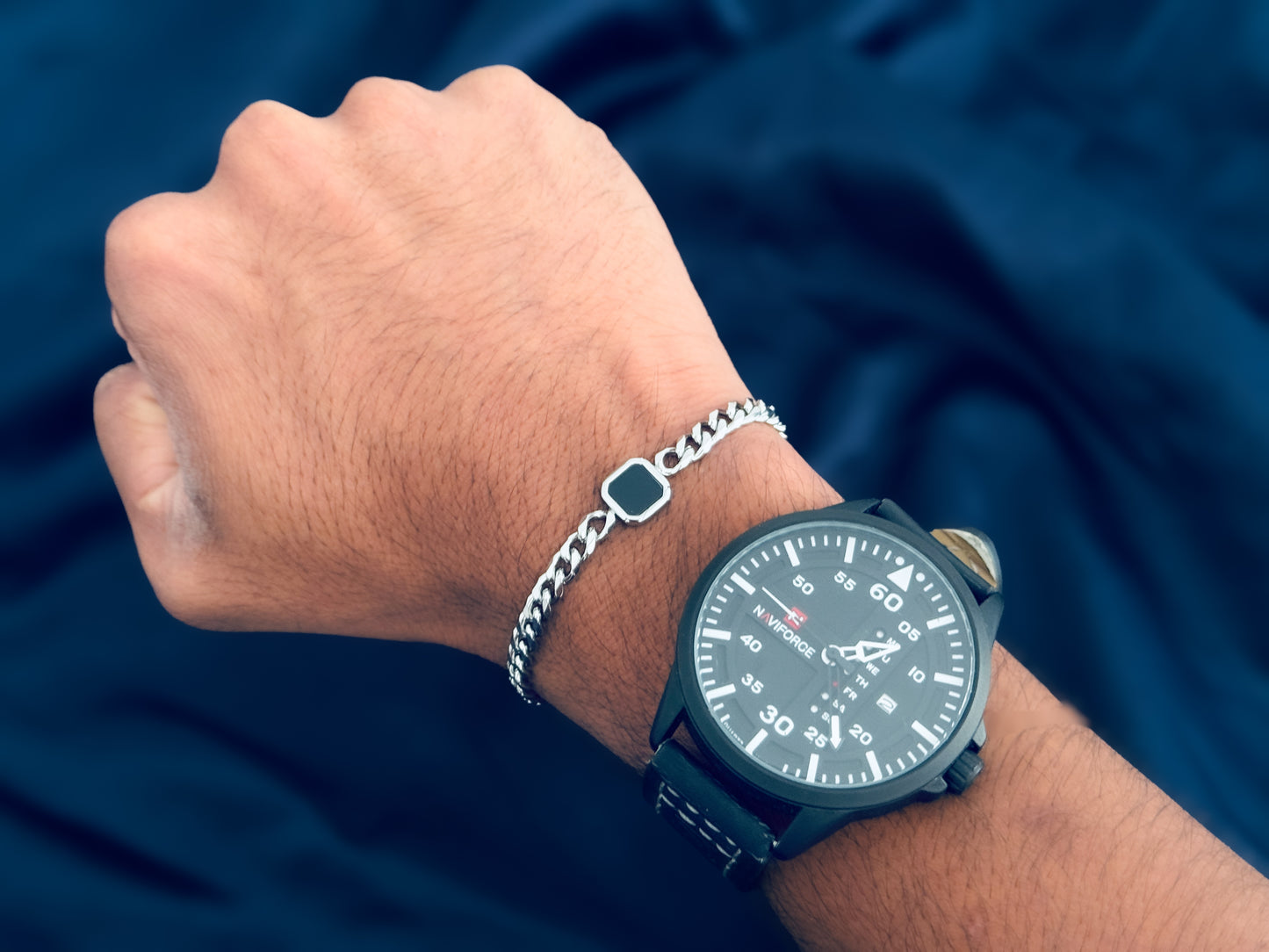 King's Cut Bracelet For Men - SILVER Never Fade High Quality