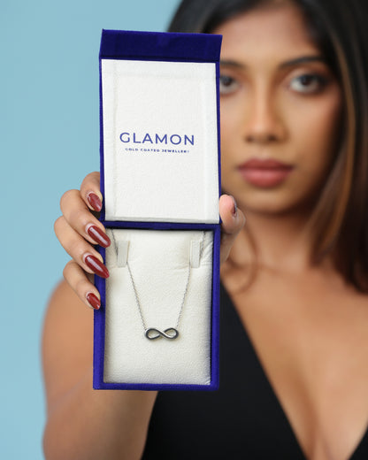 Glamon Infinity Necklace – Silver-Tone High Quality 316L Stainless Steel Minimalist Necklace for Women