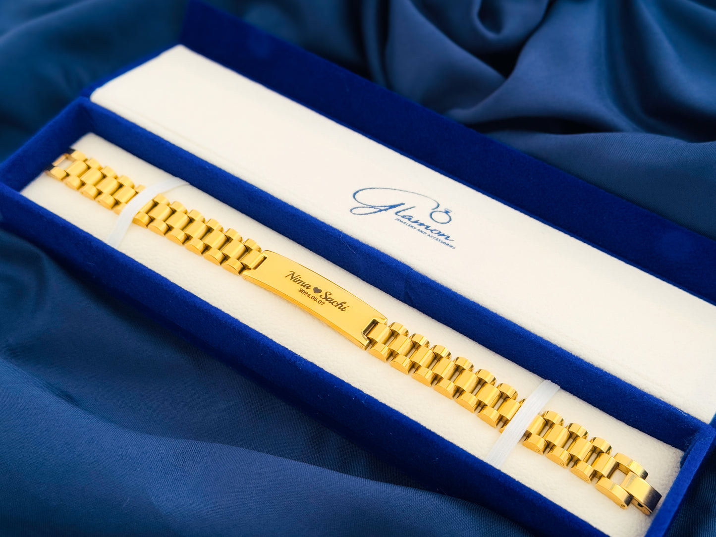 Glamon Name Bracelet For Men -GOLD