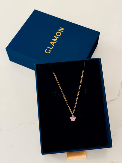 Glamon Lilac Bloom Necklace – High Quality Gold Coated Waterproof Women’s Necklace Gift