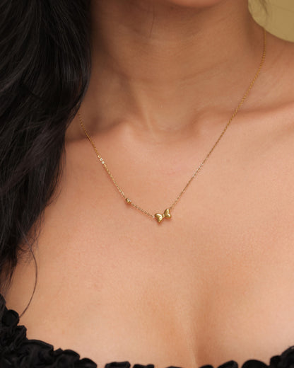 Glamon Bow Zircon Necklace for Women – Gold Coated Waterproof Necklace | Luxury Gift for Her