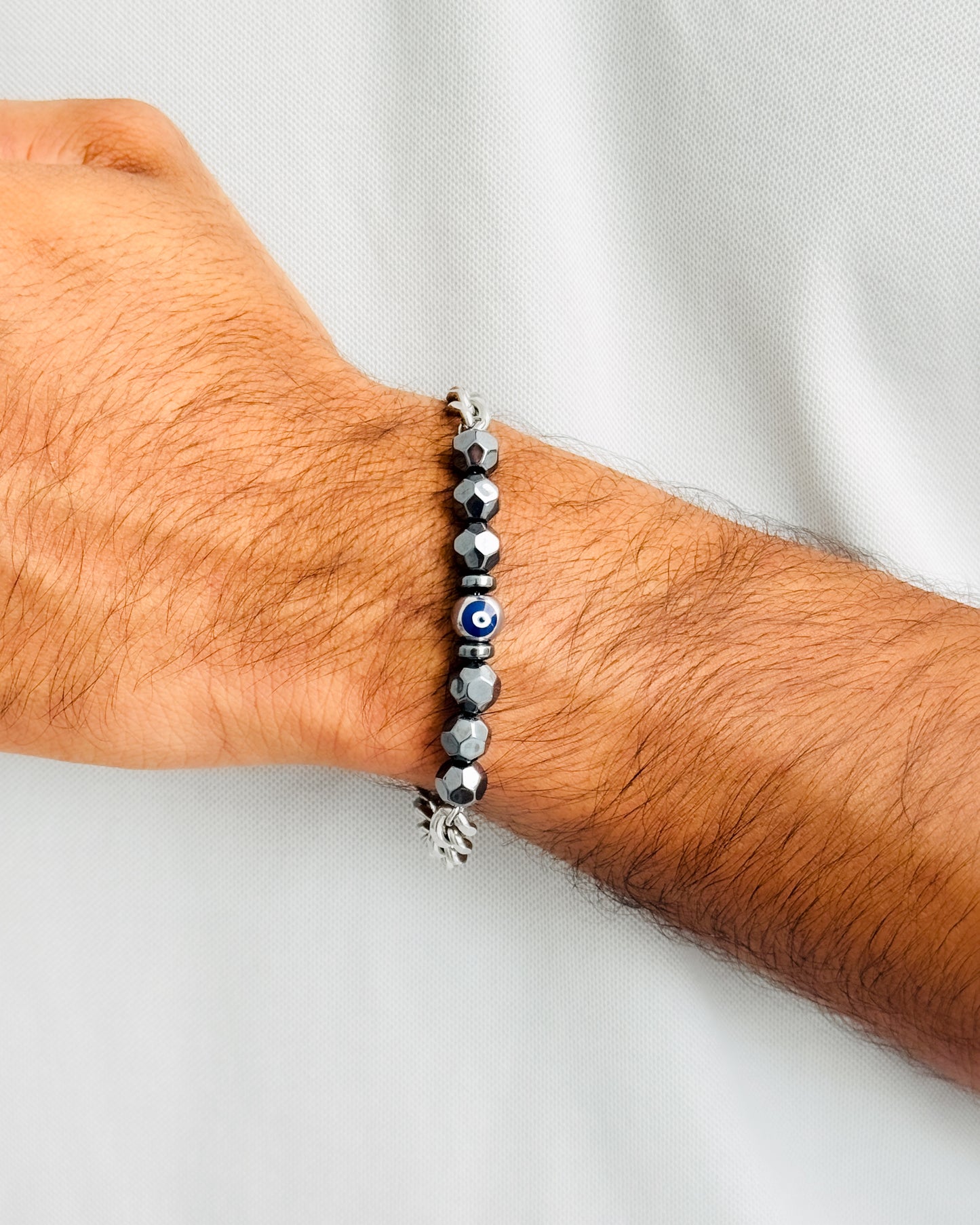 Glamon Aegis Tungsten Evil Eye Bracelet for Men – 316L Stainless Steel Waterproof Luxury Bracelet