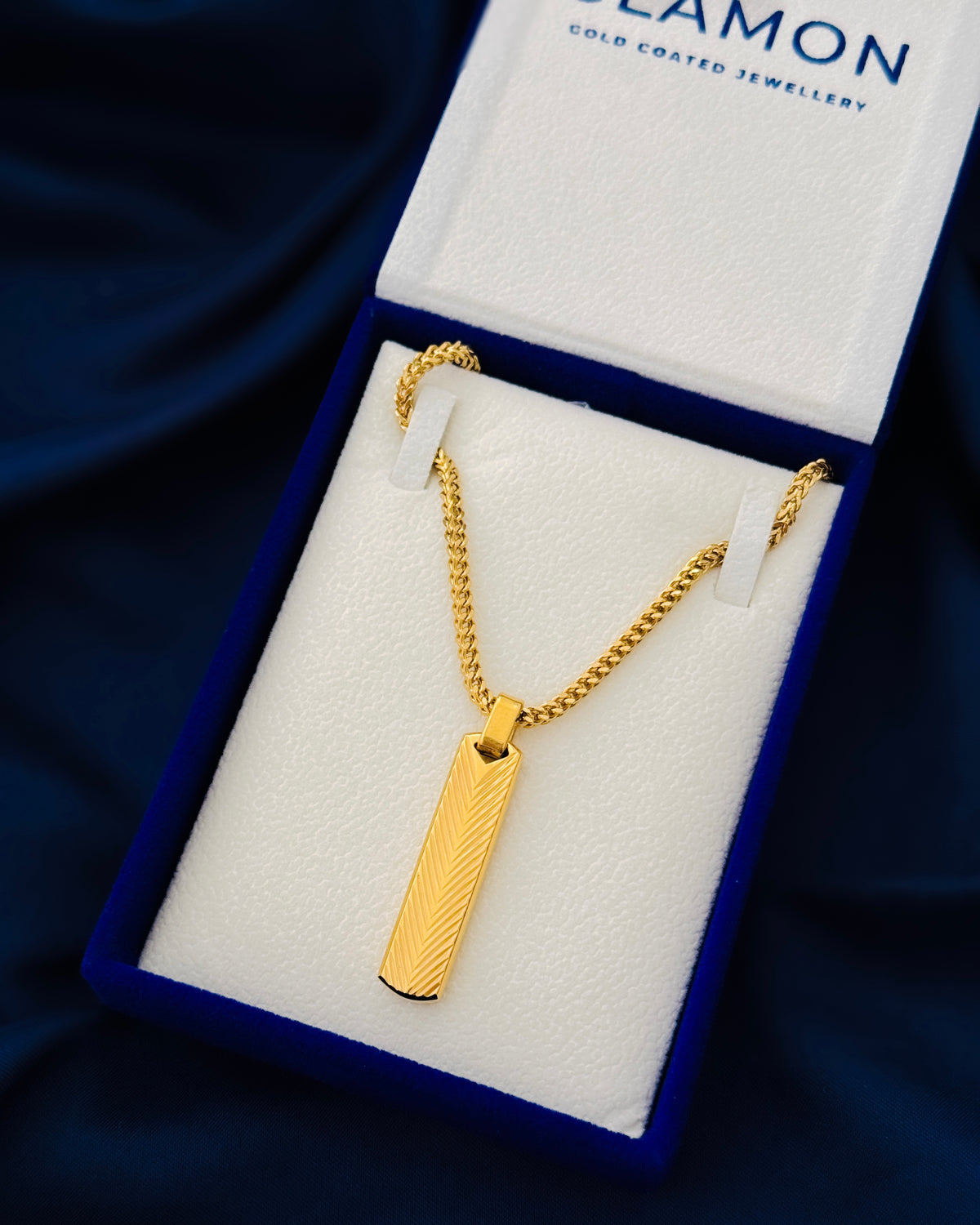 Glamon Prime Edge Necklace – Gold Coated Men’s Necklace | Waterproof Stainless Steel