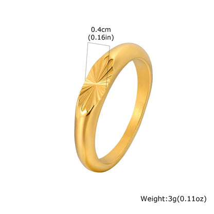 Glamon Solaris Gold Ring for Men – Luxury Gold Coated Ring | Premium 316L Stainless Steel Waterproof