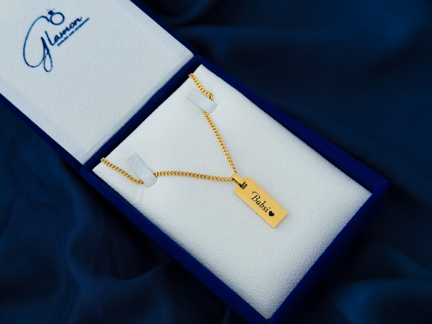 Personalized name engraved necklace Gift for Her