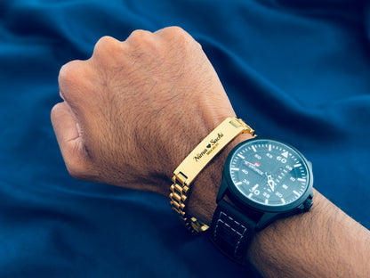 Glamon Name Bracelet For Men -GOLD