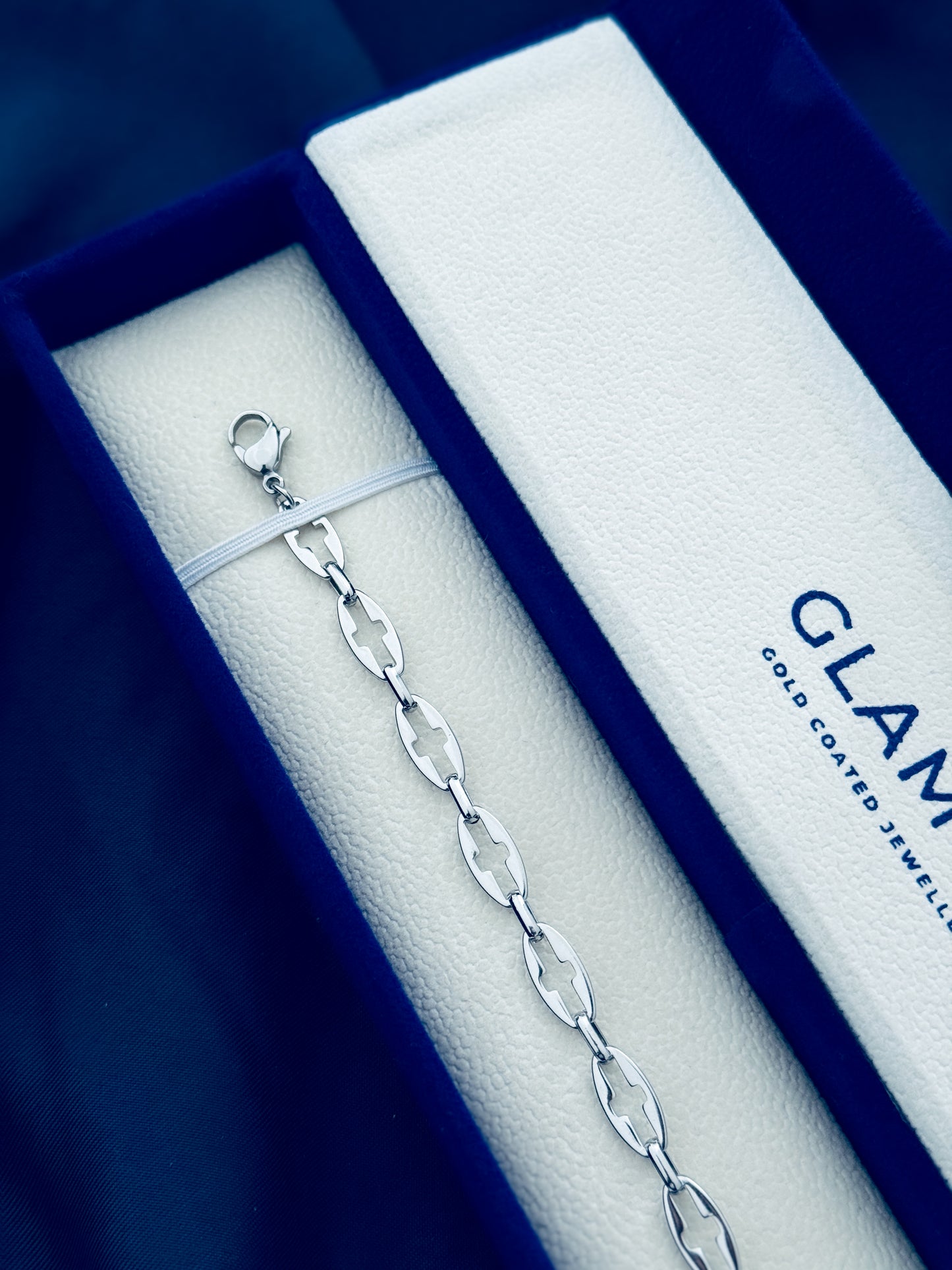 Glamon Heritage Bracelet for Men – Premium Silver 316L Stainless Steel Waterproof Bracelet