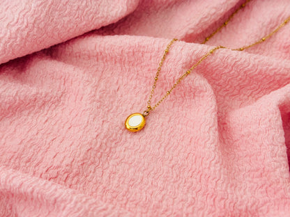 White Shell Necklace For Girls - Gold Coated High Quality Waterproof Pendant Necklace Gift For Her