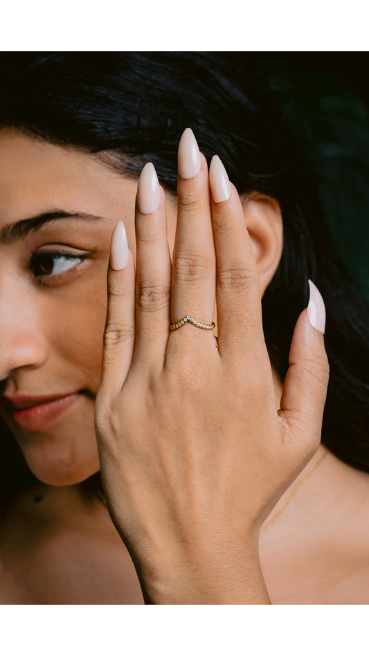 Glamon V shape Ring For Girls High Quality Stainless steel